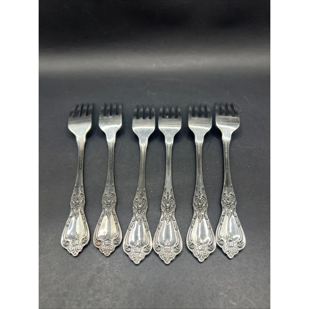 Oneida Kennett Square Distinction Deluxe Stainless Dinner Forks Set Of 6 Vtg HH
